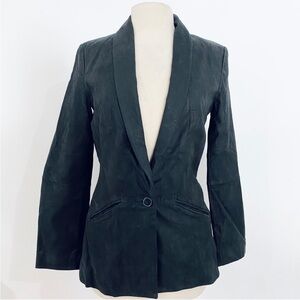 Zara genuine leather blazer